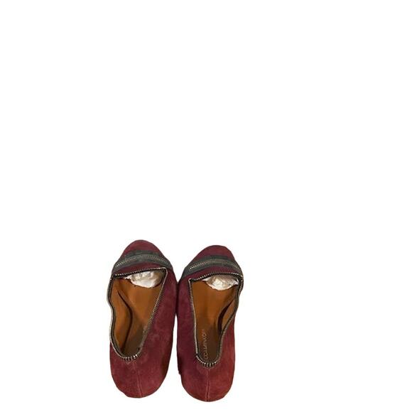 Rebecca Minkoff Maroon Suede Zippered Detail Flats Women SZ 7 - Picture 7 of 11